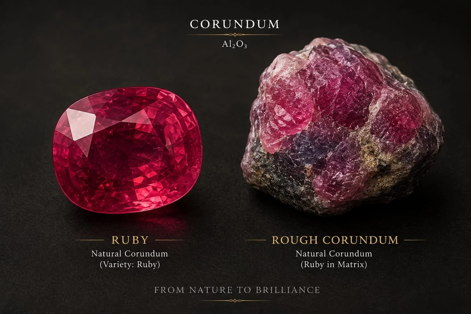 Ruby gemstone specimen