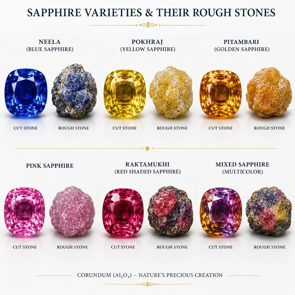 Sapphire gemstone specimen