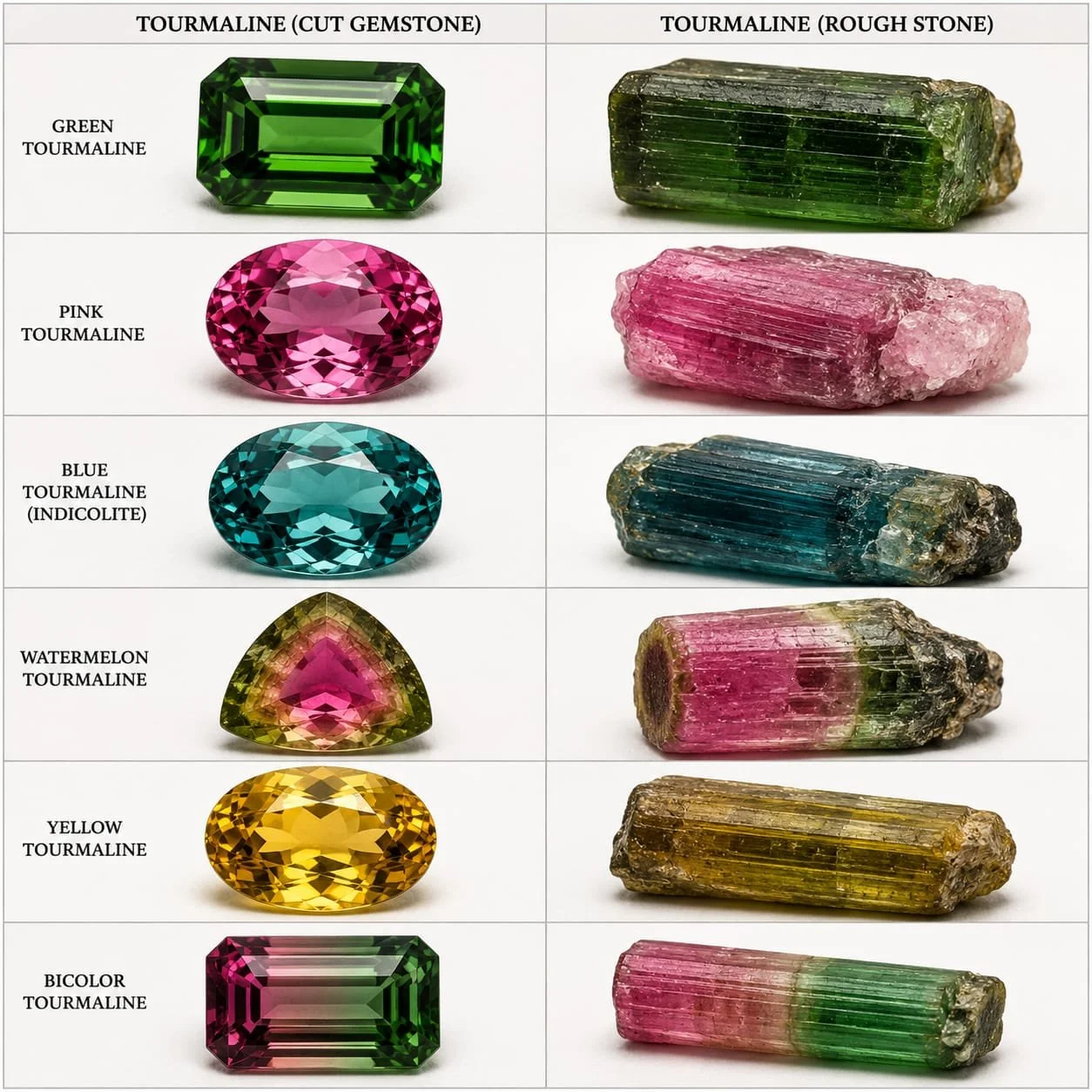 Tourmaline gemstone specimen